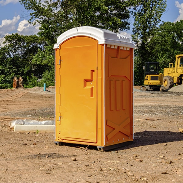 how often are the porta potties cleaned and serviced during a rental period in Dorsey IL